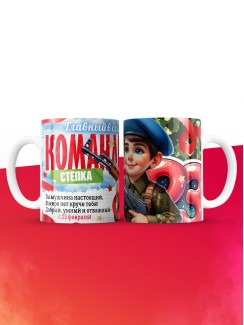 Кружка главный в семье командир Стёпка
